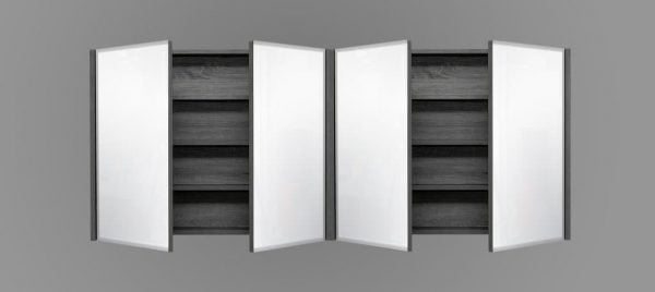1800 Charcoal Mirror Cabinet - Shaving Mirror Cabinet