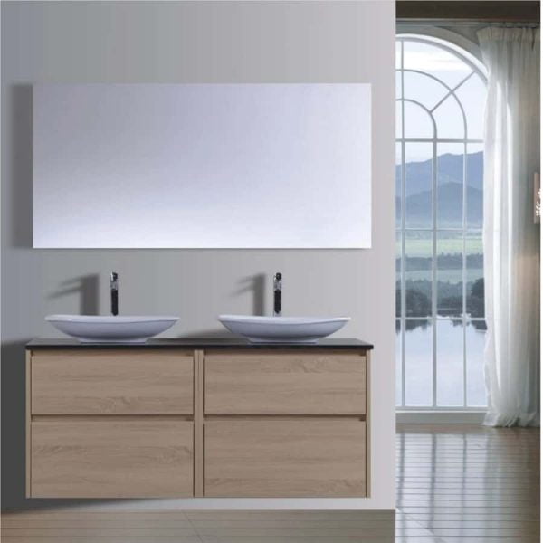 Caliber 1500 Oak vanity |Wall Hung Vanity | Bathroom Vanity | Bathroom Cabinet
