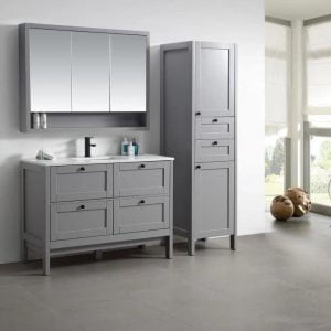 Hampton 1200 Matte Grey – Freestanding Vanity- Bathroom Vanity Unit | Bathroom Cabinet
