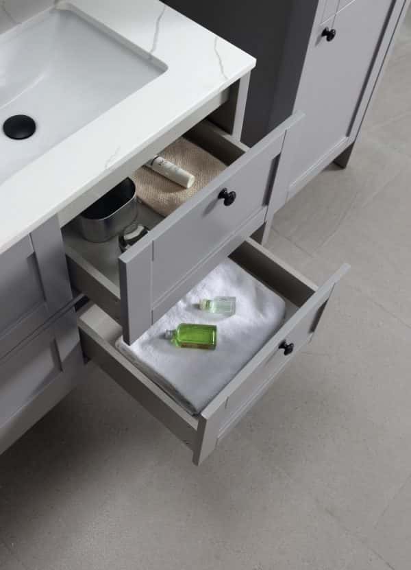 Hampton 1500 Matte Grey – Freestanding Vanity- Bathroom Vanity Unit | Bathroom Cabinet
