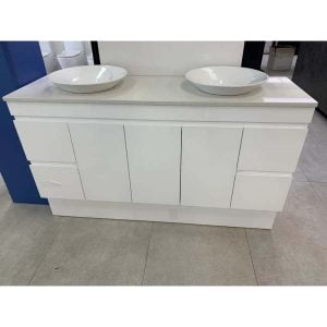 Reflex 1500 White – Freestanding Vanity- Bathroom Vanity Unit | Bathroom Cabinet