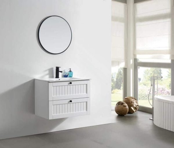 Venetian 0750M/White Vanity - Wall Hung Vanity | Bathroom Vanity | Bathroom Cabinet