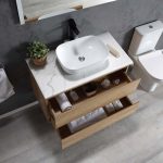 Edge 750 Wall Hung Vanity - Bamboo Oak - Image 4