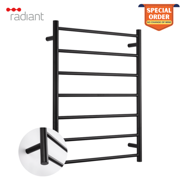 Radiant 600 x 800mm Heated Towel Rail – 7 Bar Ladder Style - Image 4