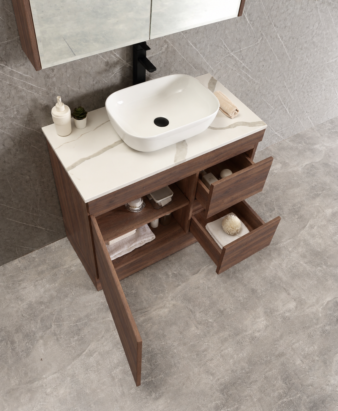 Reflex 900 Vanity - Mocha Oak - Image 2