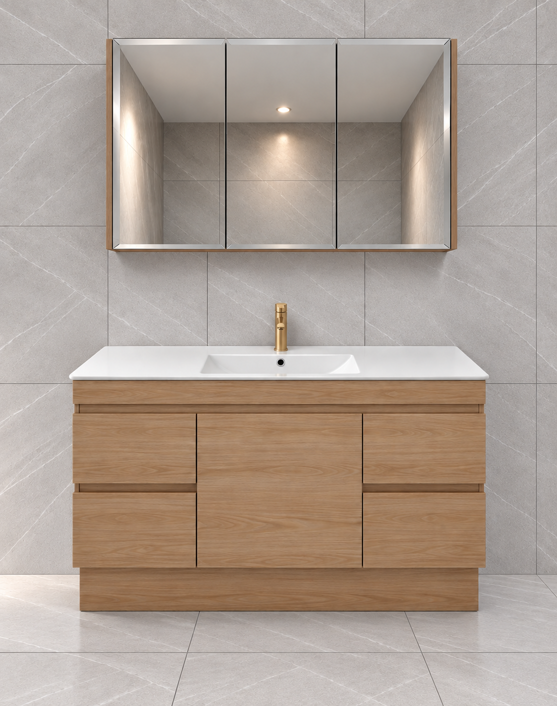 Reflex 1200 Vanity - Natural Oak