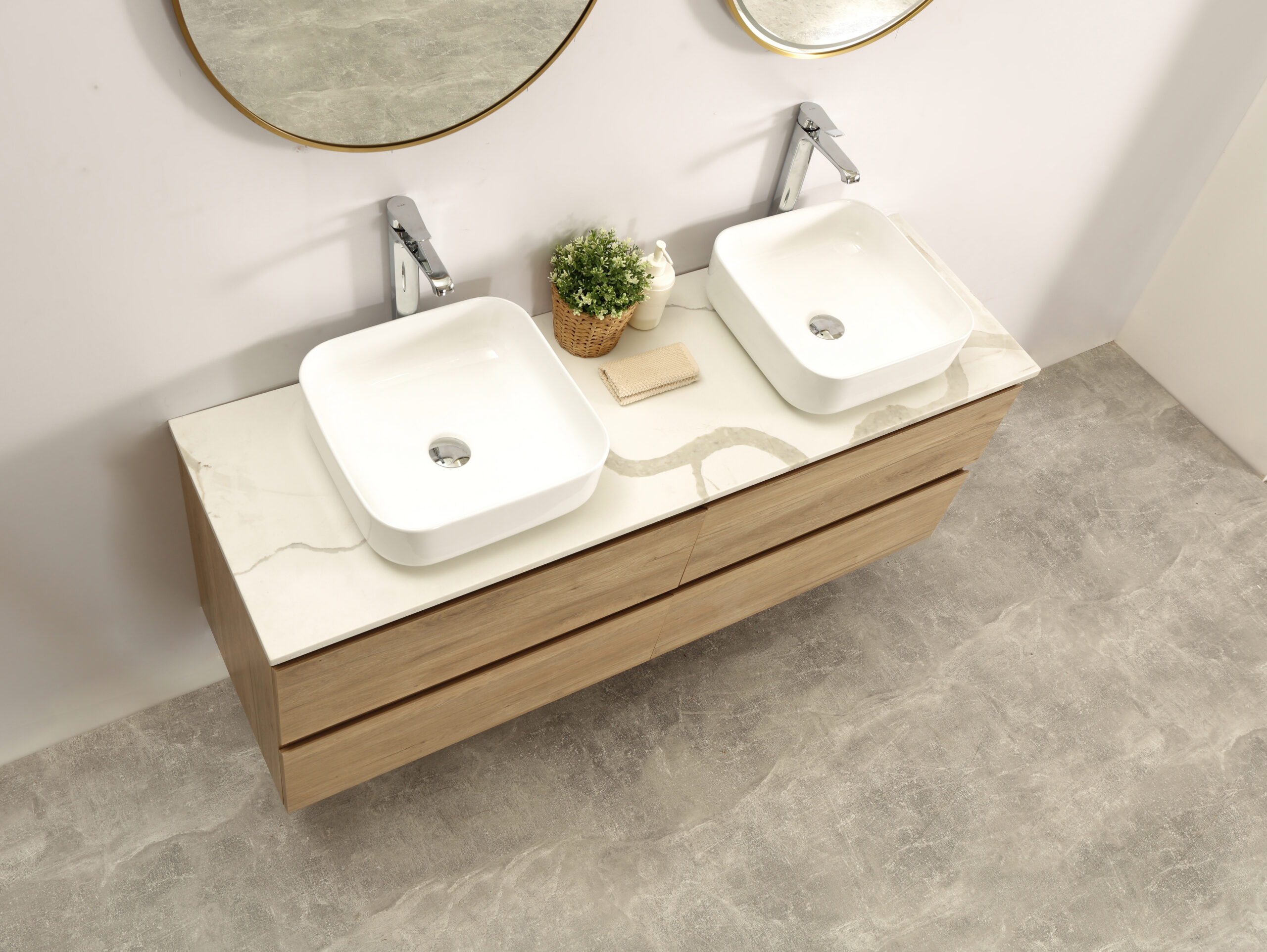Edge 1800 Wall Hung Vanity - Tas Oak - Image 3