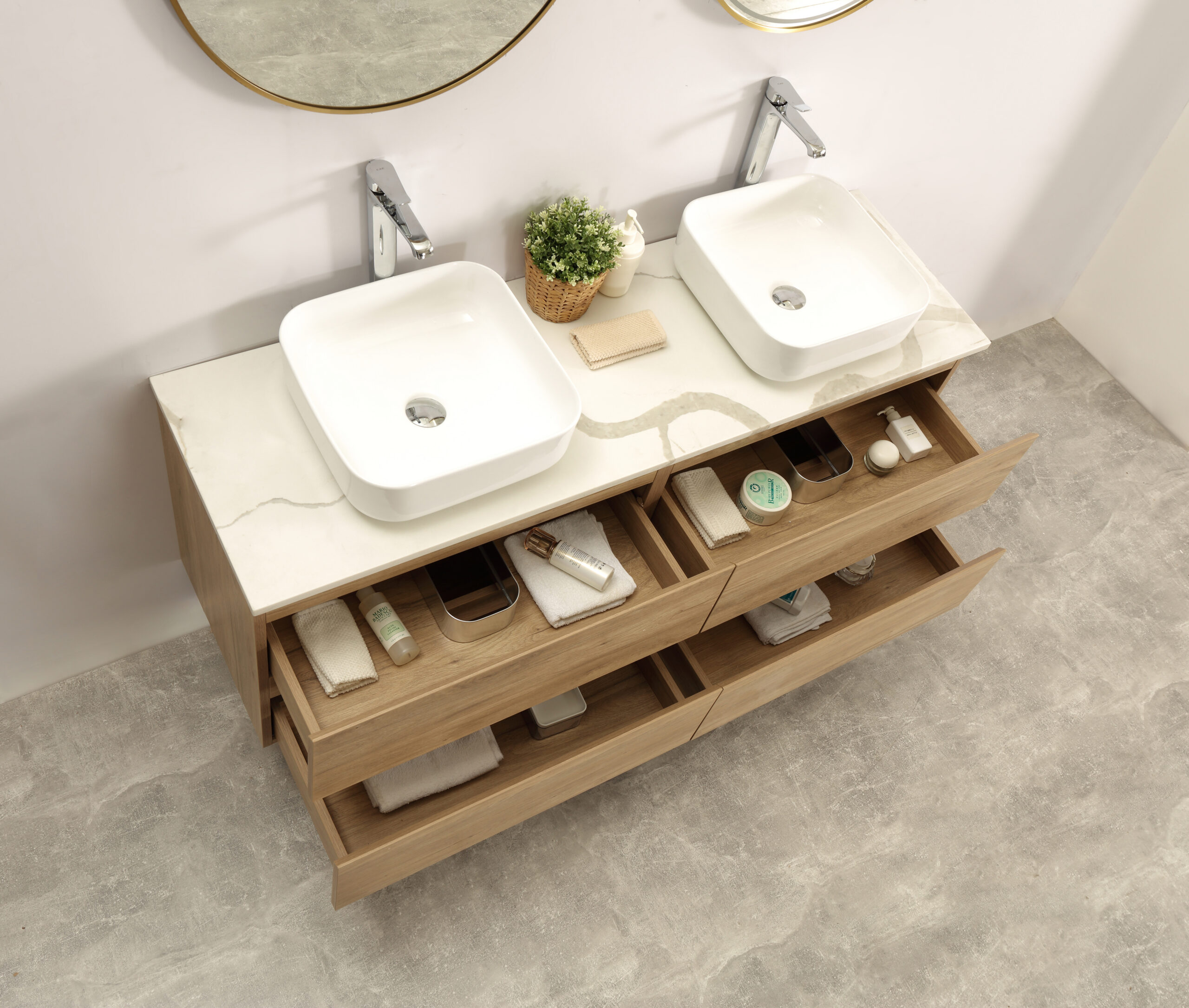 Edge 1800 Wall Hung Vanity - Tas Oak - Image 4