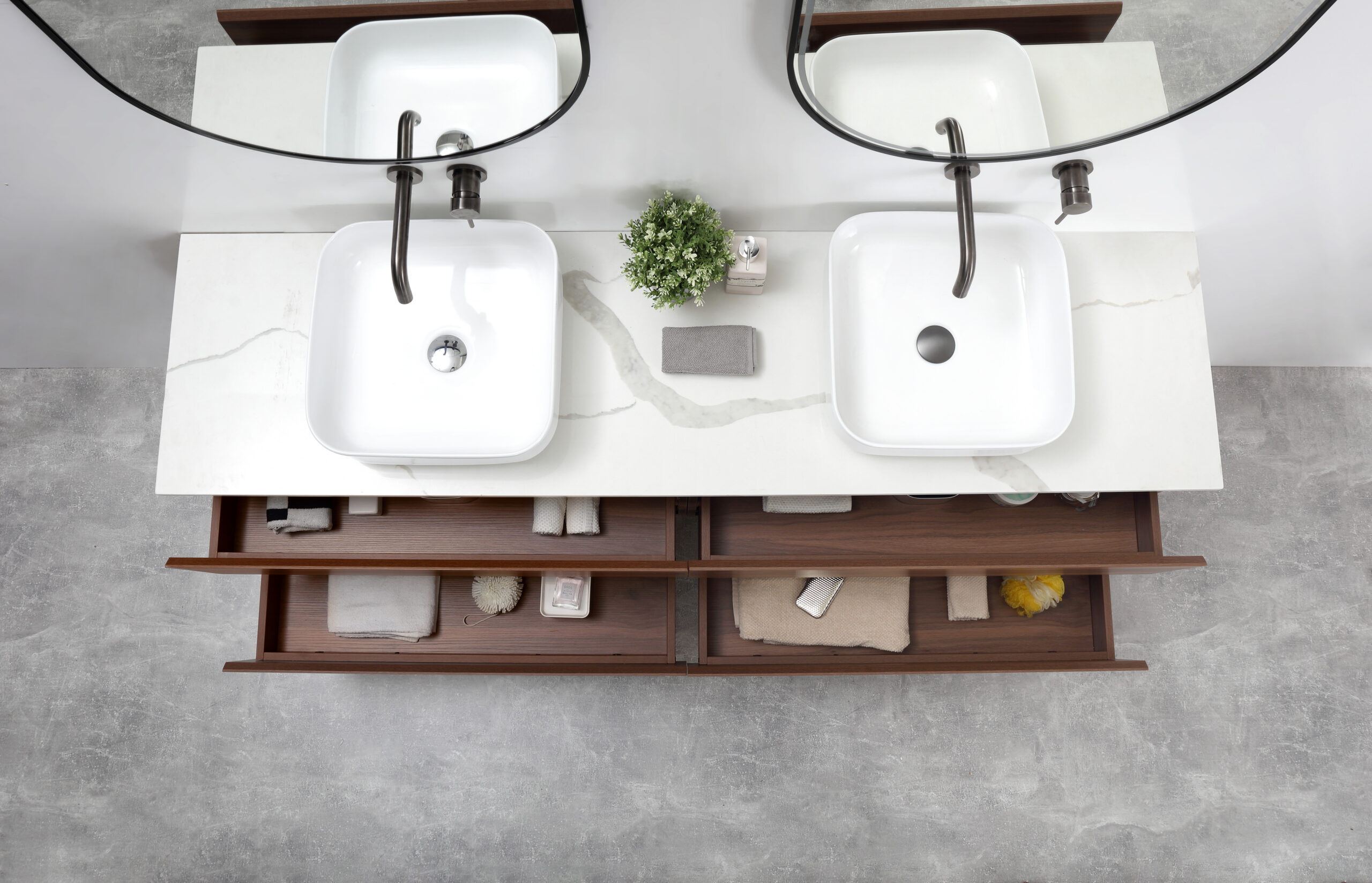 Edge 1800 Wall Hung Vanity - Mocha Oak - Image 6
