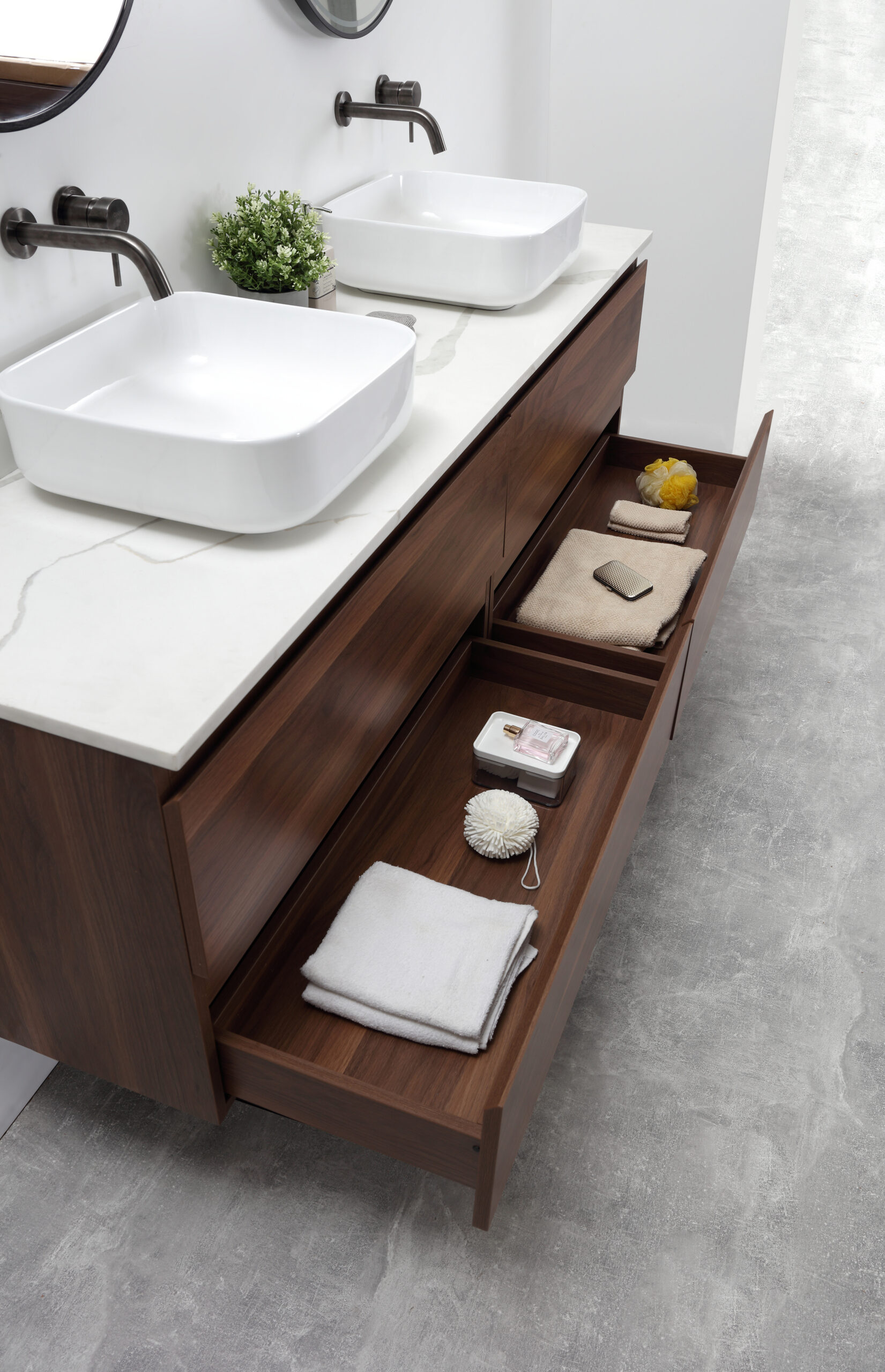 Edge 1800 Wall Hung Vanity - Mocha Oak - Image 5