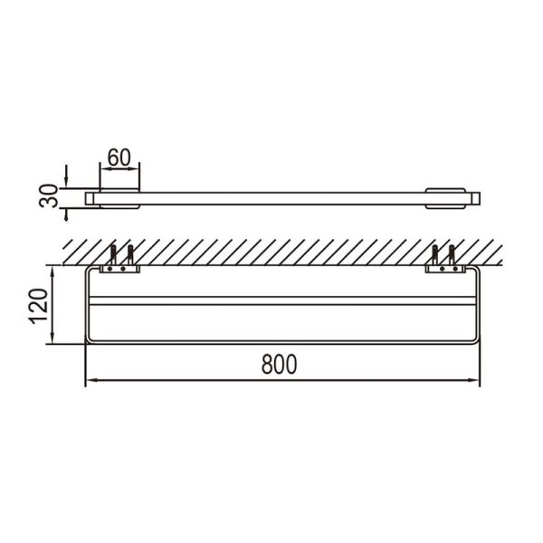 Lecco 800 Double Towel Rail - Image 6