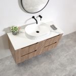 Chicago 1200 Wall Hung Vanity - Tasmania Oak 1200 - Image 3