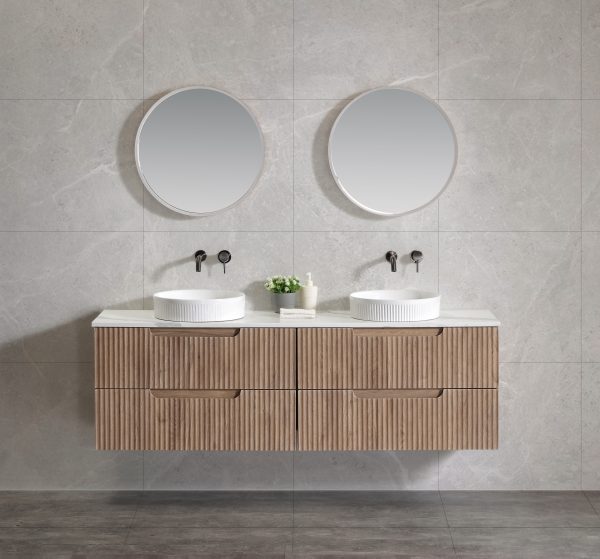 Chicago 1800 Wall Hung Vanity - Tasmania Oak 1800