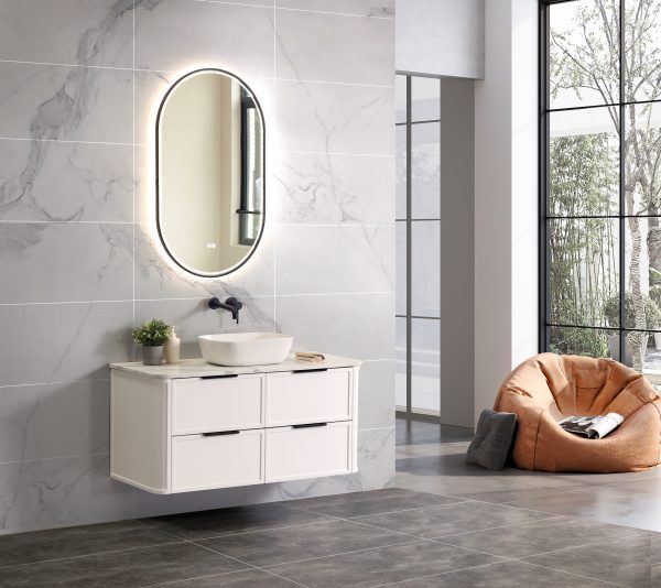 Darlington 1200 Wall Hung Vanity - Matte White - Image 2