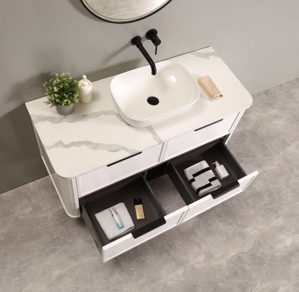 Darlington 1200 Wall Hung Vanity - Matte White - Image 4
