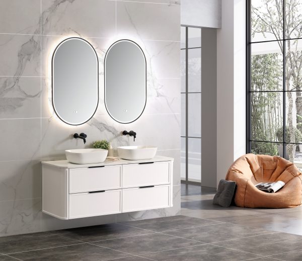 Darlington 1800 Wall Hung Vanity - Matte White - Image 2