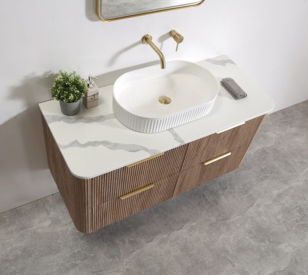 Kayla 1200 Wall Hung Vanity - Tas Oak - Image 3