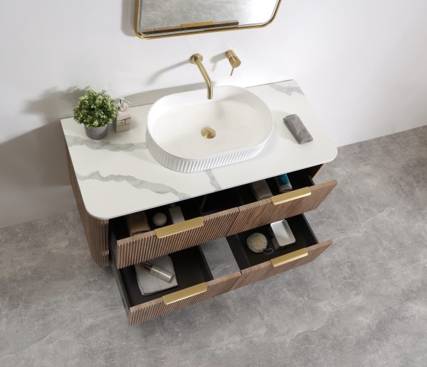 Kayla 1200 Wall Hung Vanity - Tas Oak - Image 4