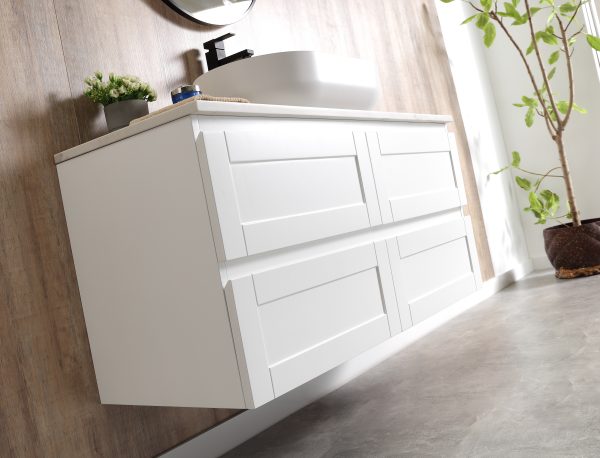 Victoria 1200 Wall Hung Vanity - Matte White - Image 4