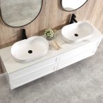 Victoria 1800 Wall Hung Vanity - Matte White - Image 3