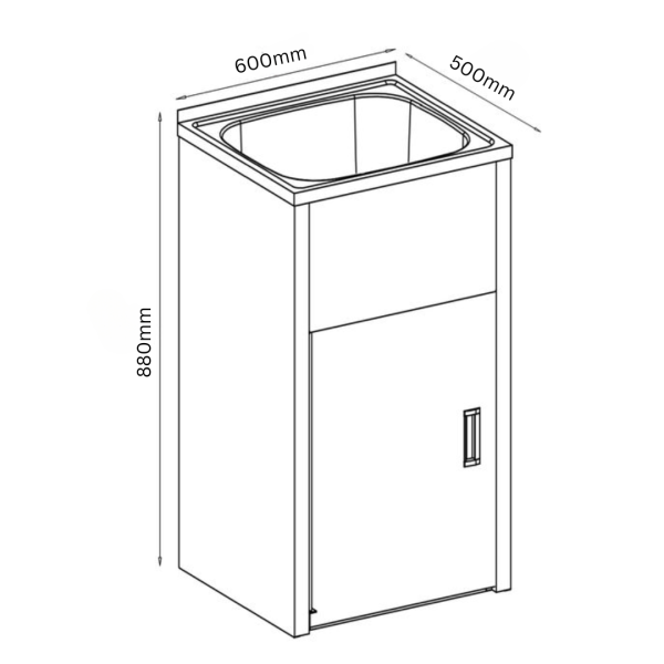 45L Metal Laundry Cabinet - 304 Stainless Steel - Image 6