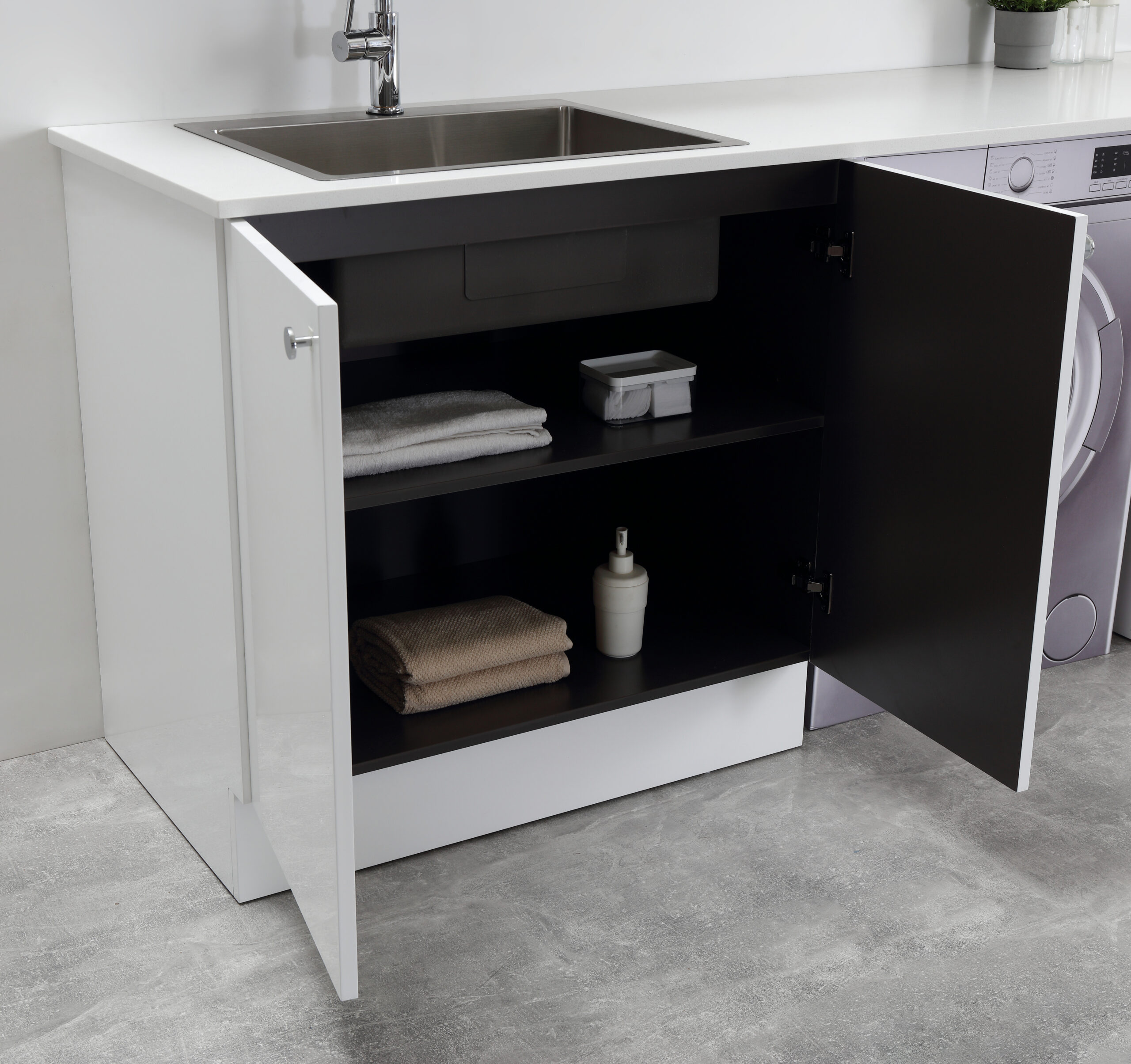 1200mm Laundry Package - Gloss White - Image 2